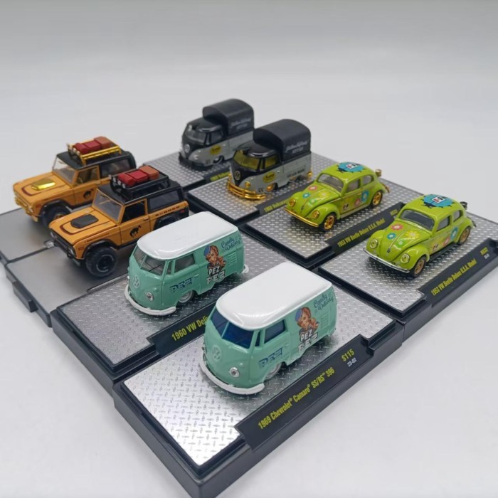 1: 64 M2 Volkswagen Beetle Van Truck Ford Mustang Hợp Kim Xe Mô Hình Thành Phẩm Đồ Trang Trí Out of 