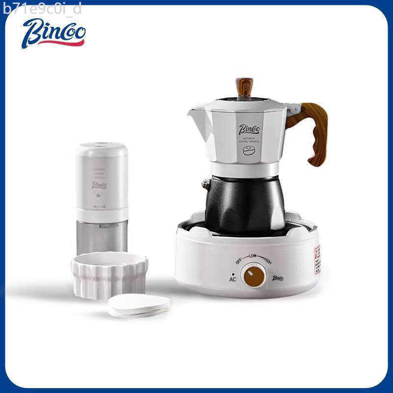 [Hàng có sẵn/Ảnh thật] Bộ Moka Pot Bincoo Panda Color Double Valve, máy Ý tại nhà, bộ ngoài trời, b
