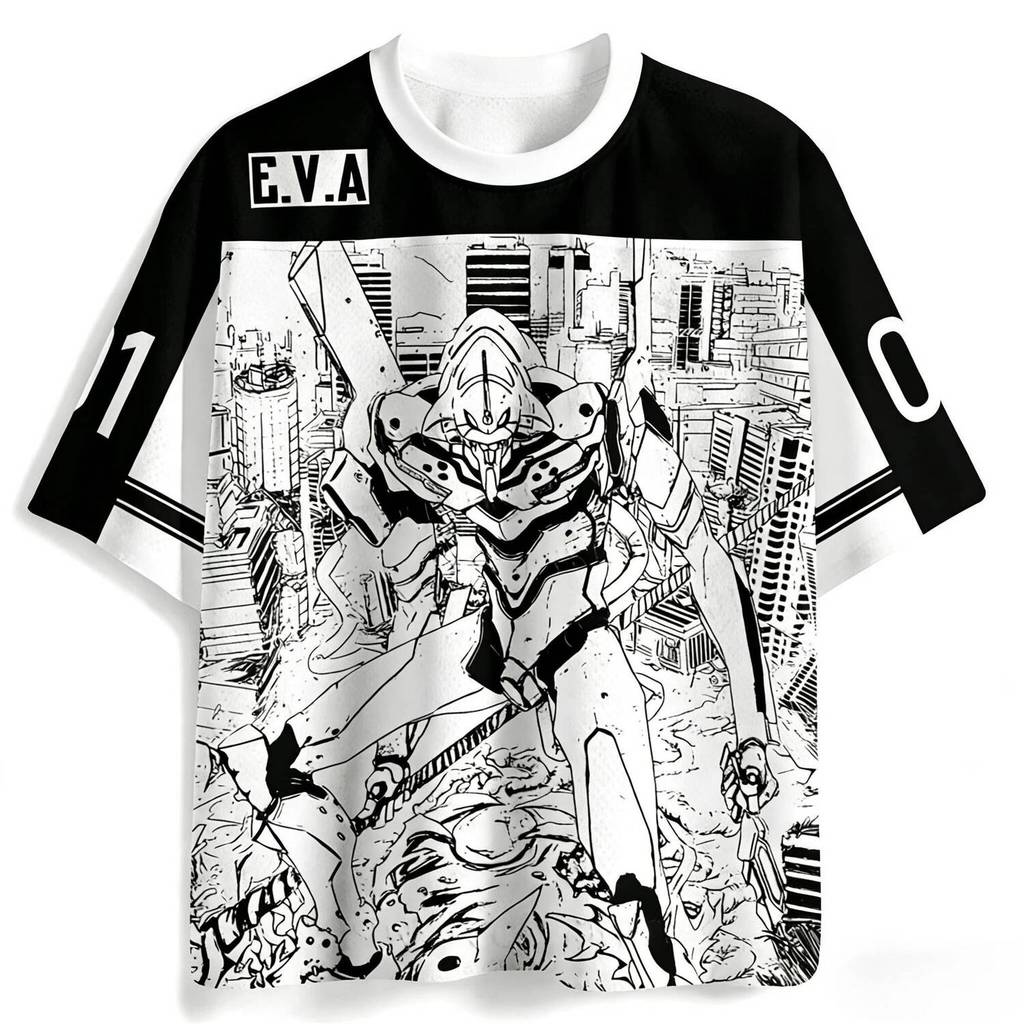 Manga Evangelion EVA-01 Áo Thun Graphic Tee Nam Nữ - Thoáng Khí, Nhanh Khô