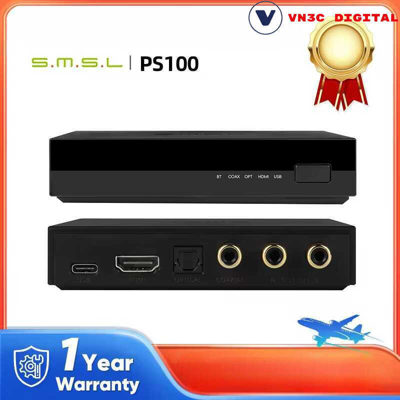 Bộ chuyển đổi âm thanh đa năng SMSL PS100 HDMI ARC ES9023 DAC Chip - Chính Hãng