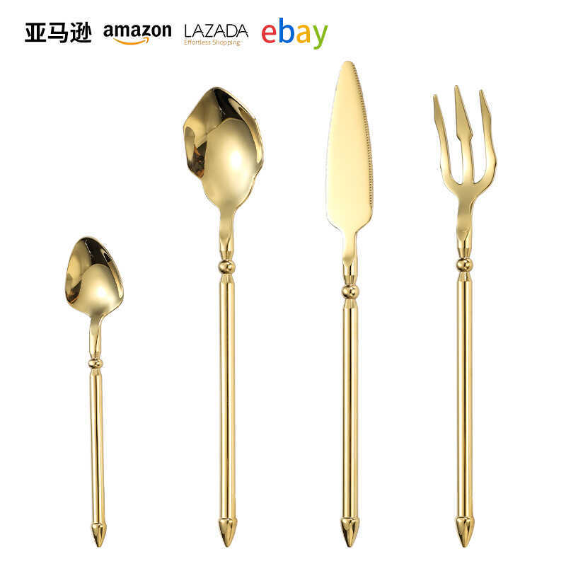 Thép không gỉ Aquaman Dao Nĩa Thìa Tráng Miệng Cà Phê Thìa Bít Tết Sáng Tạo Bộ Đồ Ăn 304