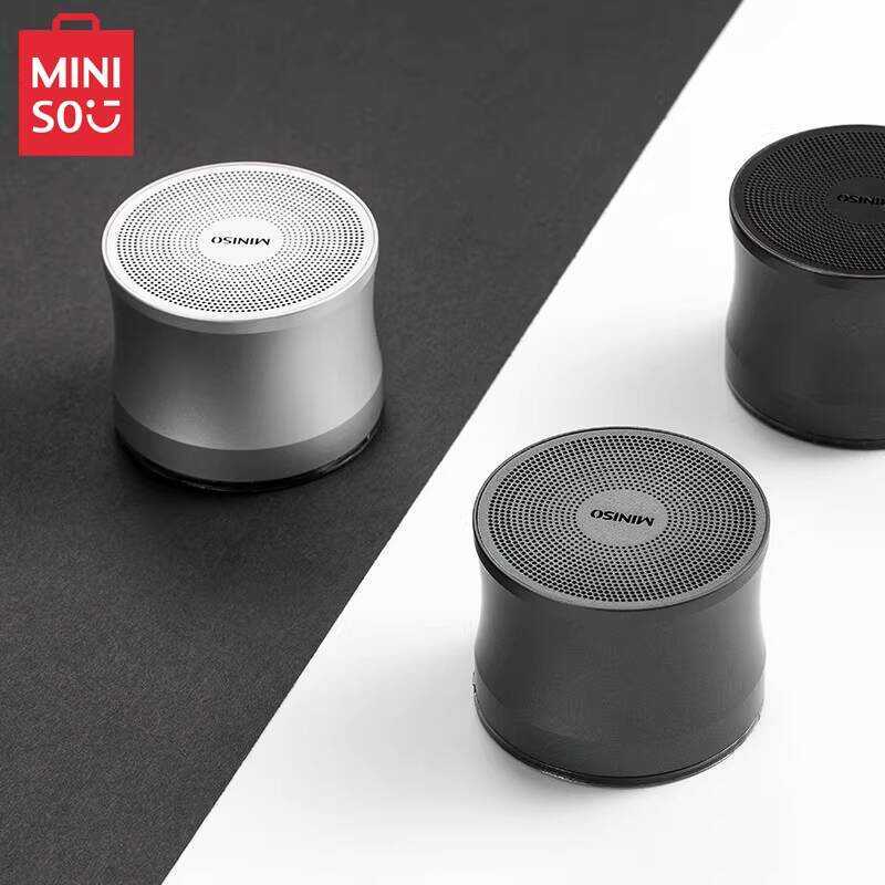 MINISO / MINISO Sản phẩm cao cấp Loa siêu trầm kim loại A109 Loa Bluetooth có cuộc gọi lúa mì Loa nh