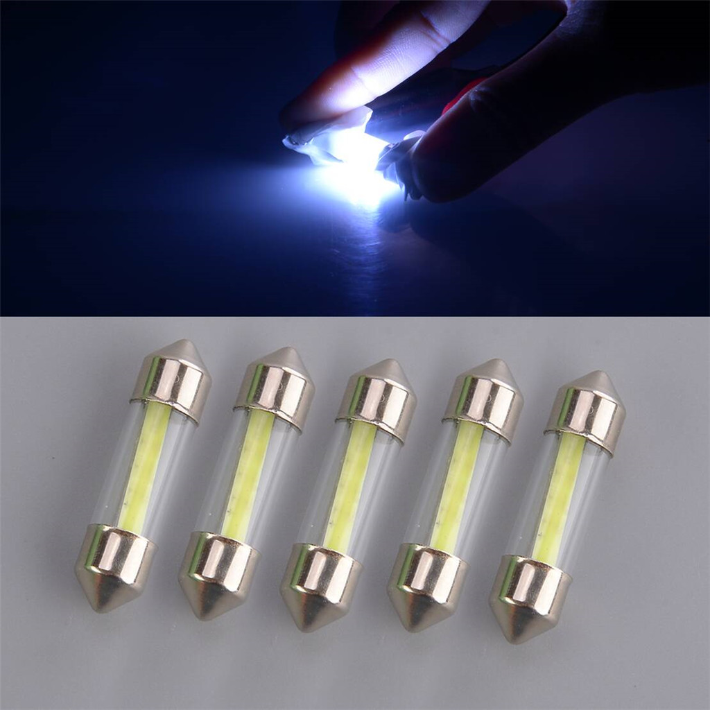 5 Cái 36mm C5W COB LED Ô Tô Nội Thất Festoon Dome Bản Đồ Đọc Bóng Đèn