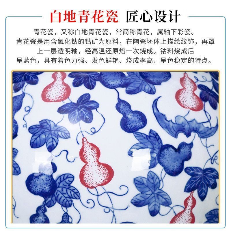 Bình gốm hình bầu bí Jingdezhen, sứ xanh trắng kiểu Trung Quốc, bình rượu rỗng, 1 jin, 2 3 5 jins, 1