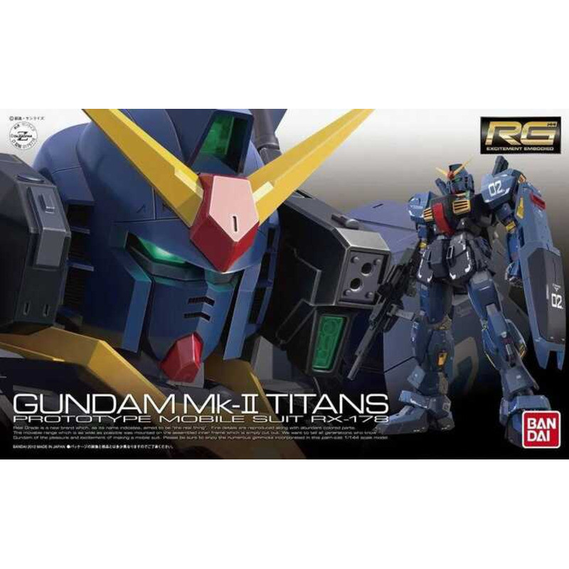 Bandai RG 1/144 RX-178 Mk-II MK2 Titans Black Gundam 61597 Mô Hình Nhân Vật Hành Động