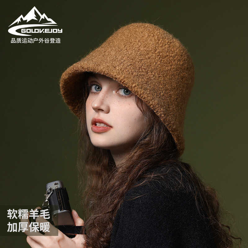 Mũ xô nữ mùa thu đông bằng cashmere, chống gió, ấm áp, màu trơn mỏng theo phong cách Hàn Quốc DMZ1