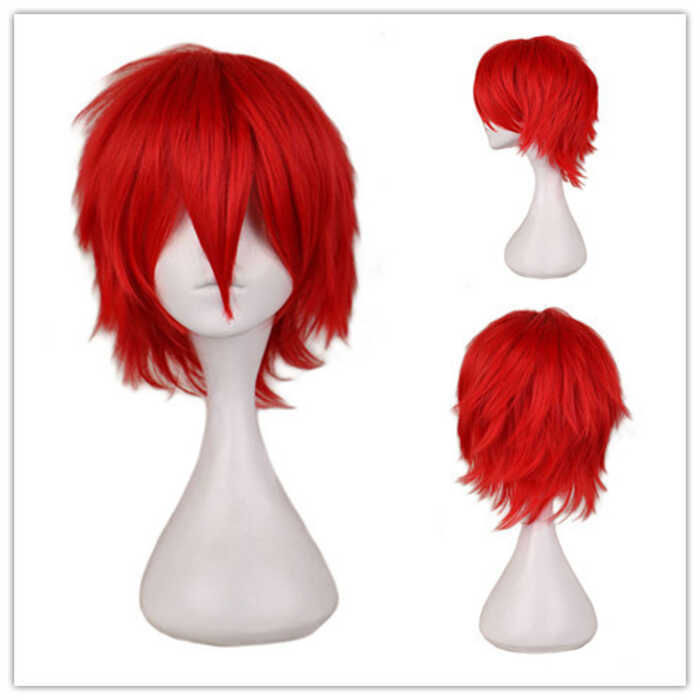 Tóc giả đỏ silk đa năng, thiết kế Inspired bởi Akabane, phù hợp cosplay anime