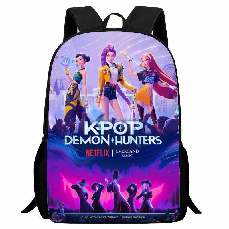 Sản phẩm mới In hình Huntrix K-POP Học sinh Schoolbag Học sinh tiểu học Hoạt hình Huntrix Kpop Ba lô