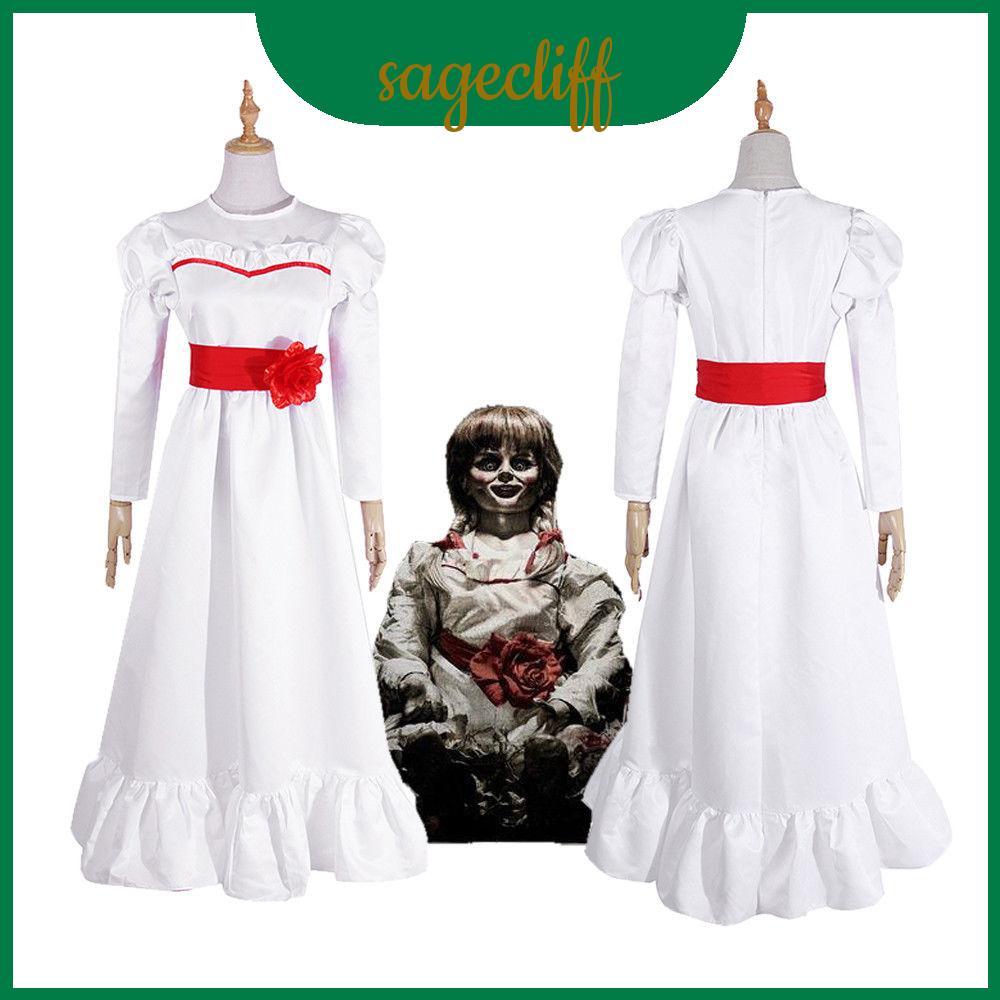 Annabelle Kinh Dị Nổi Bật Búp Bê Trắng Mềm Mại Thoải Mái Cosplay Cho Trang Phục Halloween