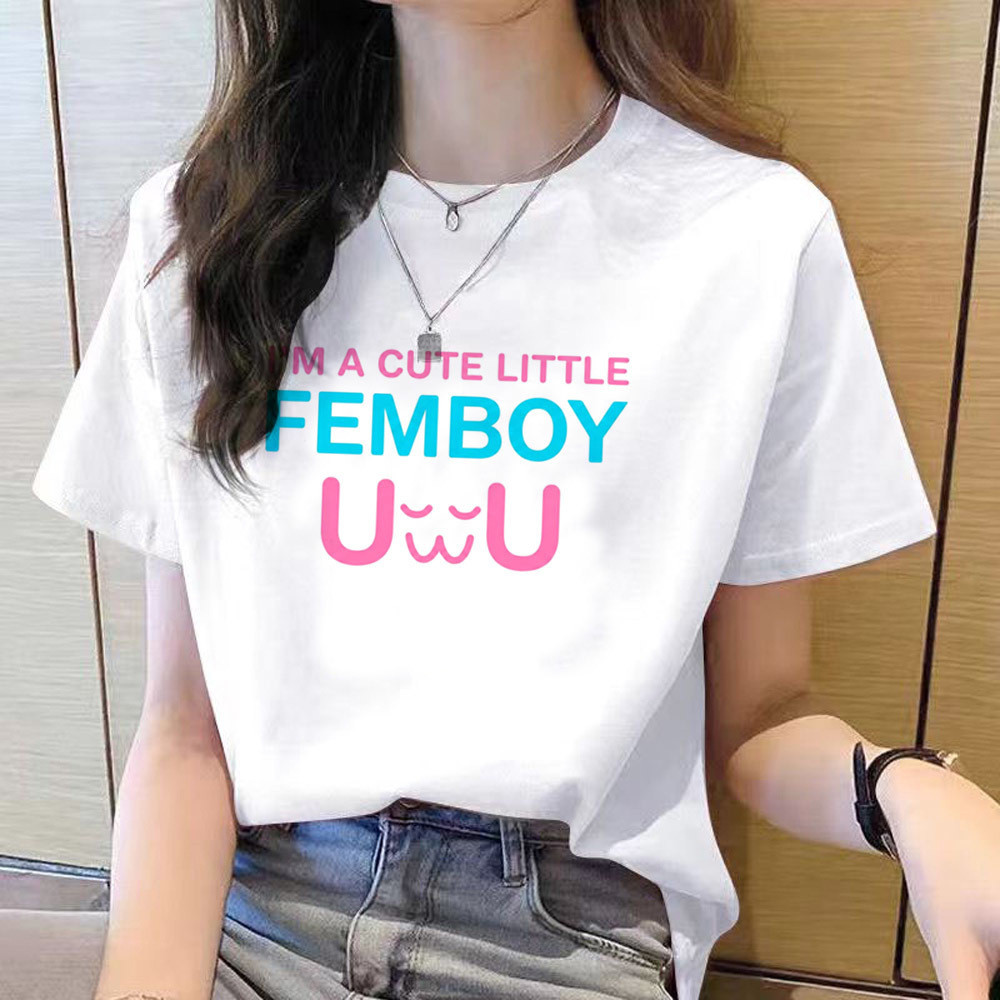Femboy áo thun nữ giá rẻ cảnh emo áo thun jojifuku kawaii ngộ nghĩnh thẩm mỹ hàn quốc thời trang
