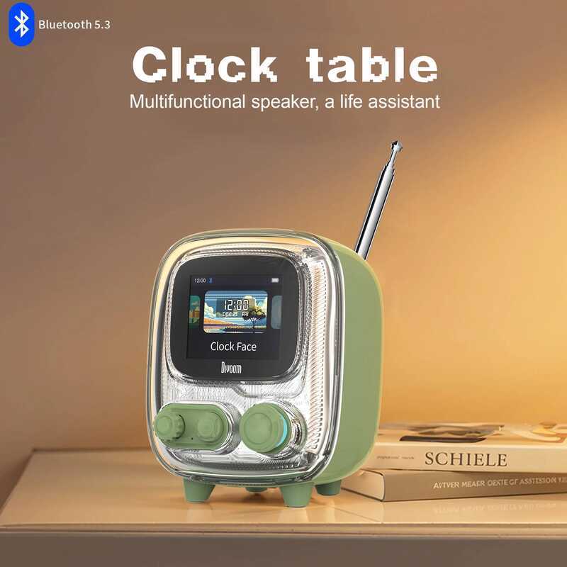 Loa Bluetooth mini Divoom T-tiivoom-2 kiểu retro tạo tiếng ồn trắng