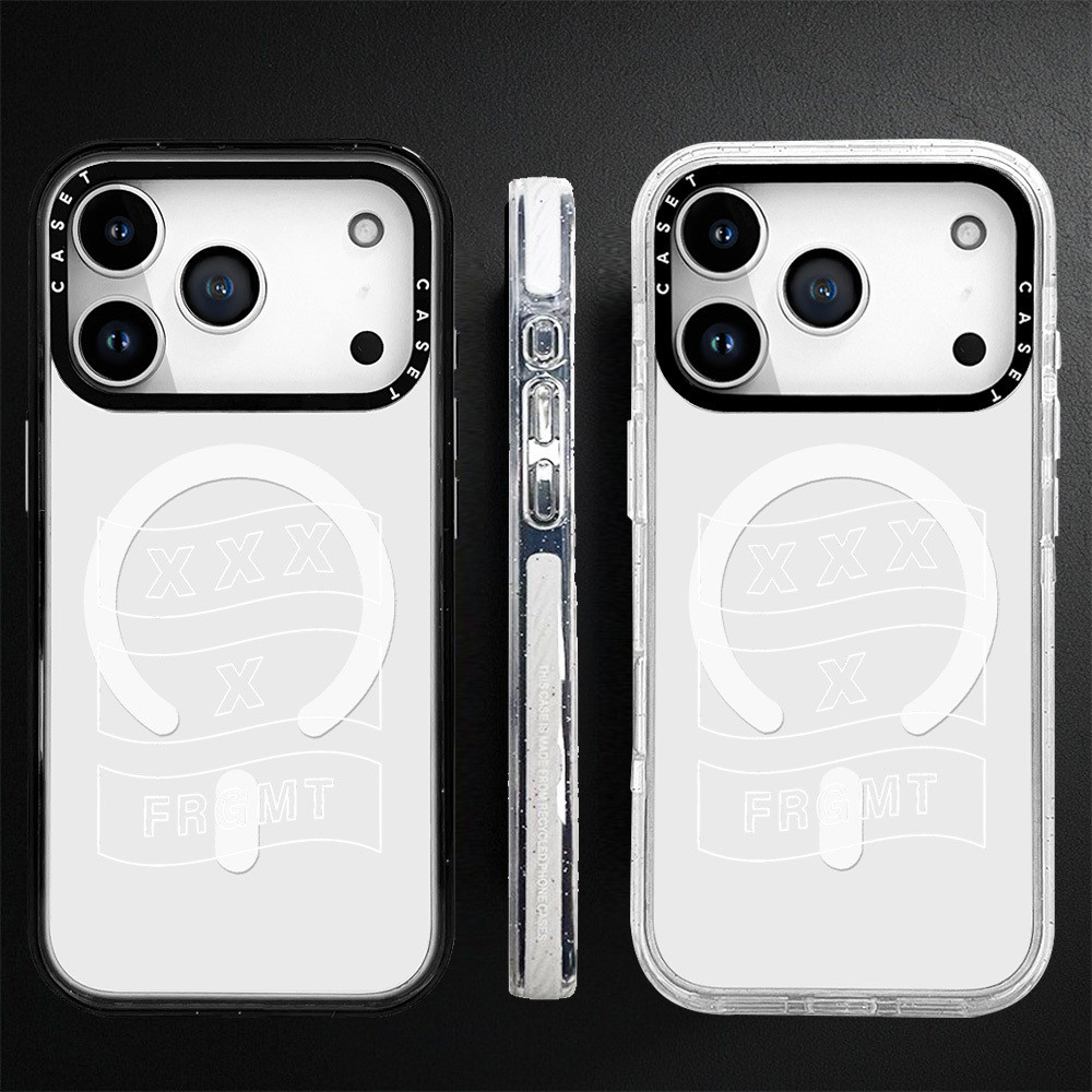 XXXX FRGMT Logo Acrylic Vỏ Sạc Từ Tính Không Dây Tương Thích Cho IPhone 15 14 11 12 13 16 17 Pro Max