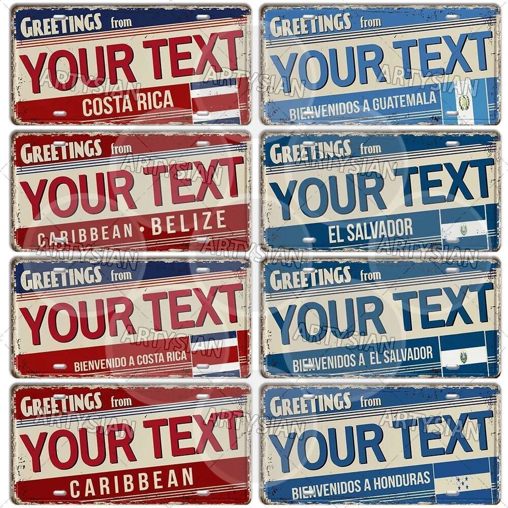 Belize Costa Rica El Salvador Caribbean Honduras Guatemala Landmark City Chúc mừng Mảng bám tùy chỉn