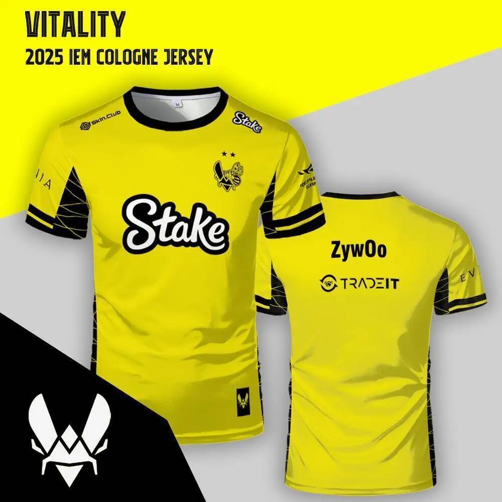 Đội Vitality Esports Câu lạc bộ Đại học 2025 IEM Cologne Jersey CSGO Pro League Đồng phục huấn luyện