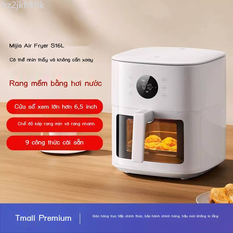(Date mới) Nồi dầu Xiaomi Mijia 6L, chiên điện không xoay, dung tích lớn, lò trực quan, nồi hấp gia