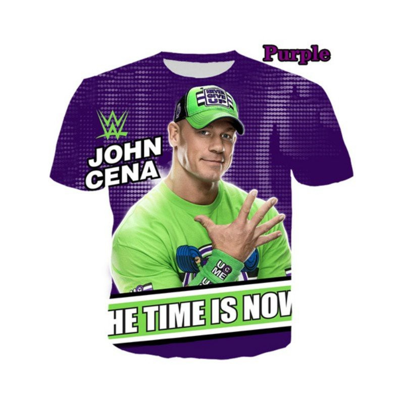 Áo Nam Thiết Kế Đấu Vật Với Hình In 3D Của Undertaker, John Cena và Big Show