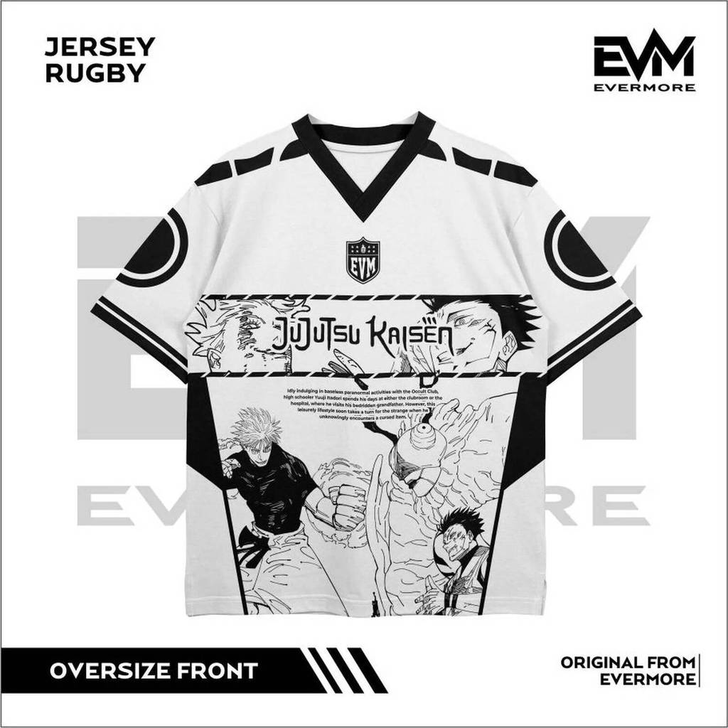 Jujutsu Kaisen Gojo Sukuna Manga In Oversize Rugby Jersey Anime SporJersey