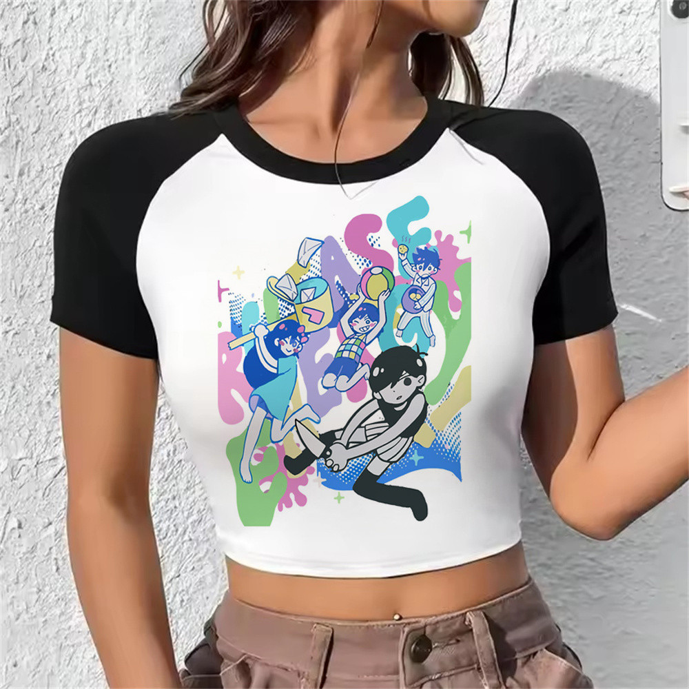 Áo Crop Top Omori Phong Cách Harajuku Gyaru Cho Tuổi Teen - Thích Hợp Mặc Đi Tiệc Và Cutecore Mùa Hè