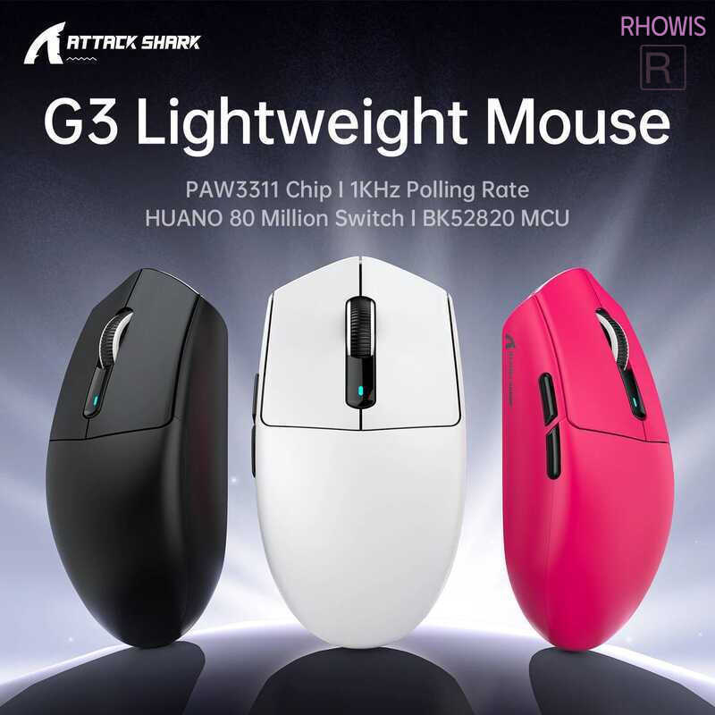 Mới Chuột chơi game không dây ATTACK SHARK G3 / G3PRO ba chế độ, PAW3311, 1000Hz