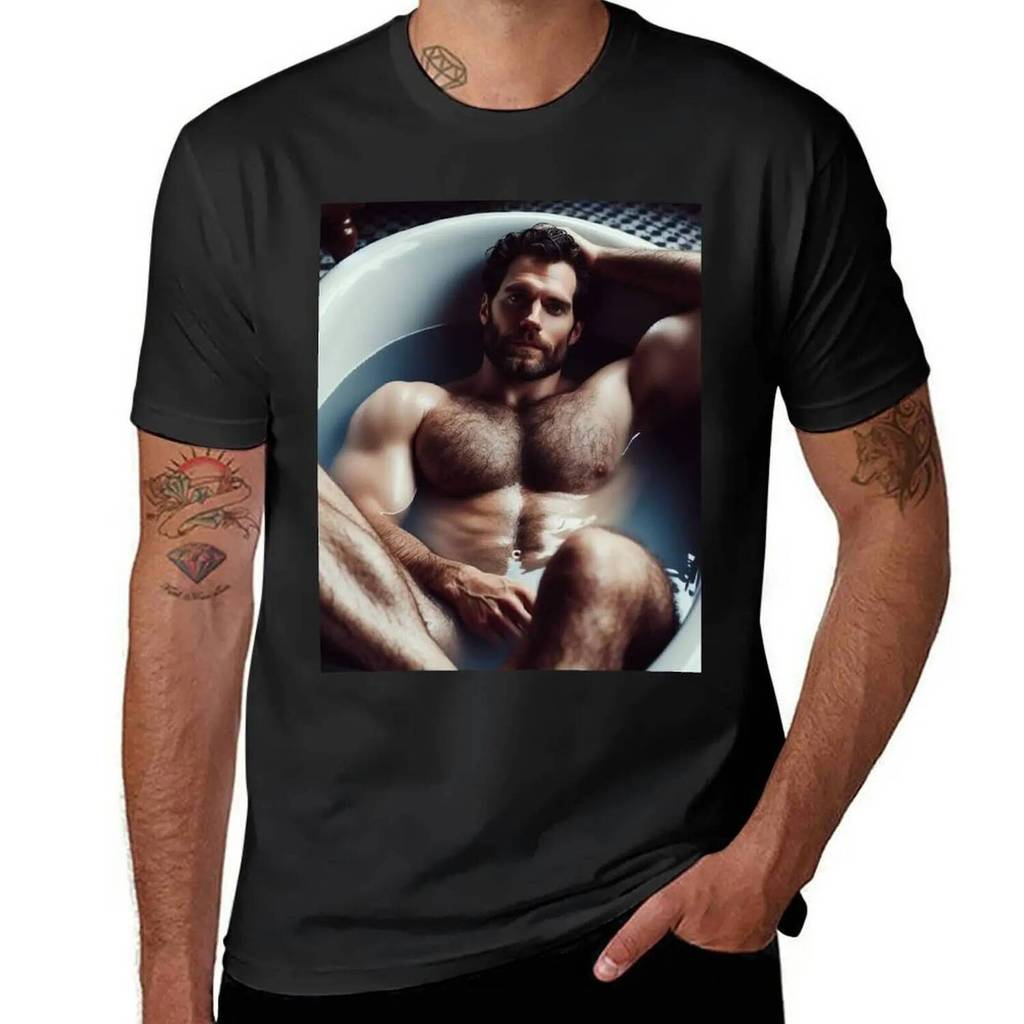 Henry cavill Áo thun hải quan đồng bằng áo thun nam