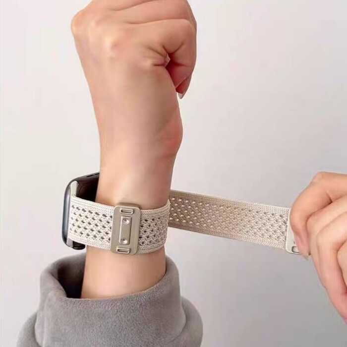 Mùa hè dệt kim thoáng khí Thích hợp cho iwatch9 Apple Watch watch10 Dây đeo từ tính Ultra3 Nữ