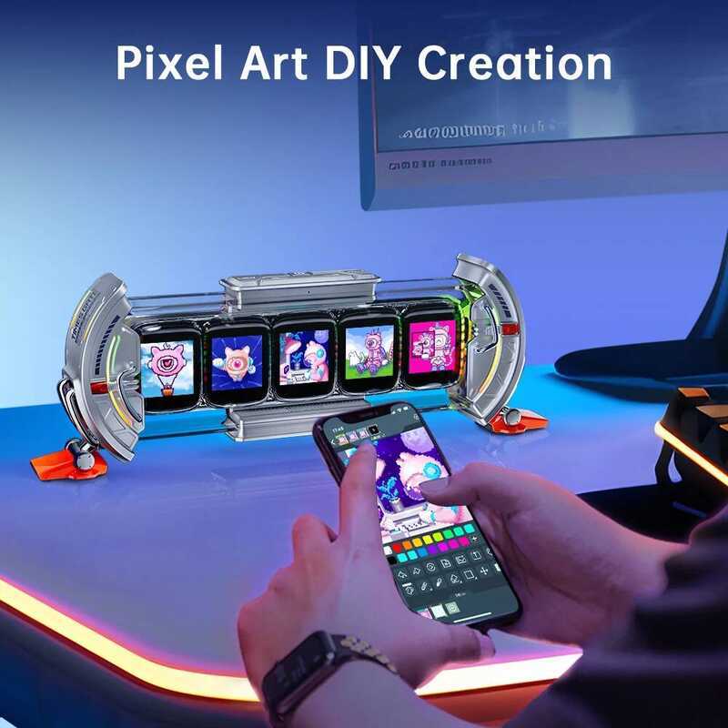 Đồng hồ kỹ thuật số Divoom Times Gate dành cho phòng chơi game, điều khiển bằng ứng dụng thông minh