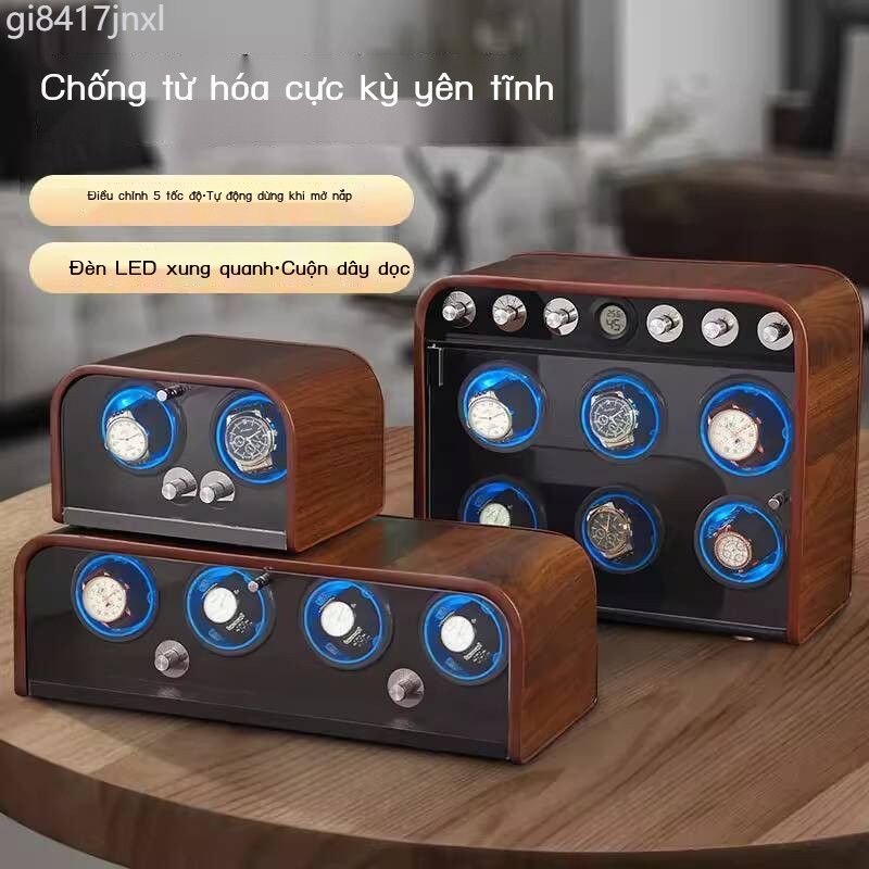 (Giá Hủy Diệt) Hộp xoay sạc lại, cơ thích hợp cho Longines Omega Rolex IWC, hộp đồng hồ tự động lên