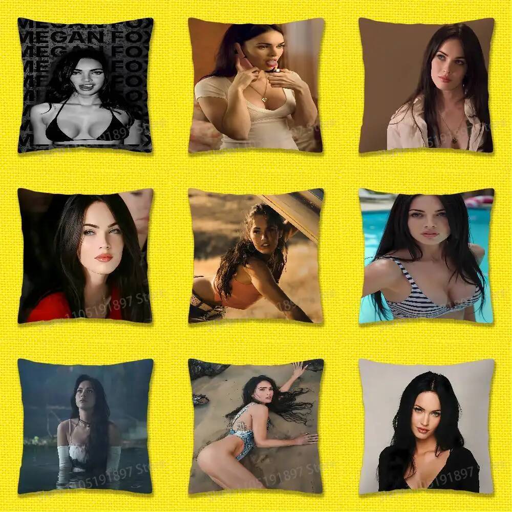 M-Megan Fox Cool Ném Gối Dành Cho 45x45cm 40x40cm 30x30cm 50x50cm 55x55cm Vỏ Gối Vuông Nhà