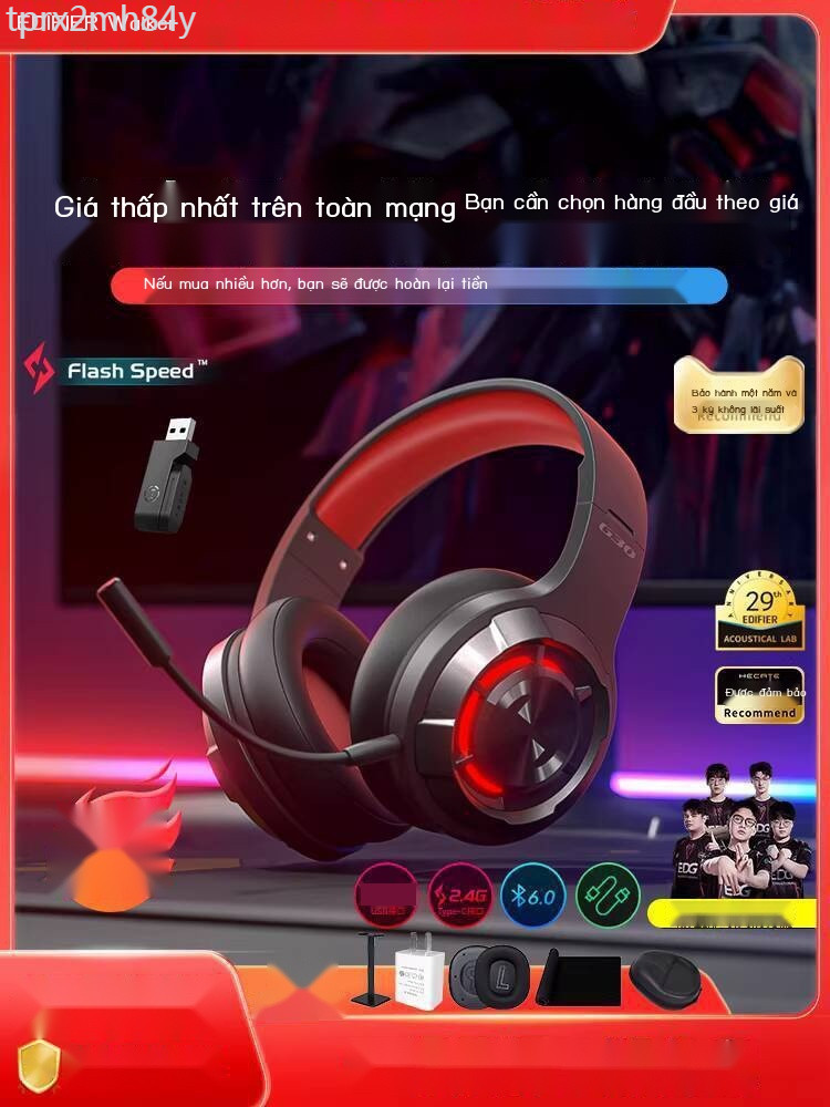 [HÀNG MỚI VỀ] Tai không Edifier G30 phiên bản bốn chế độ, tai nghe chơi game cho máy tính, Bluetoo