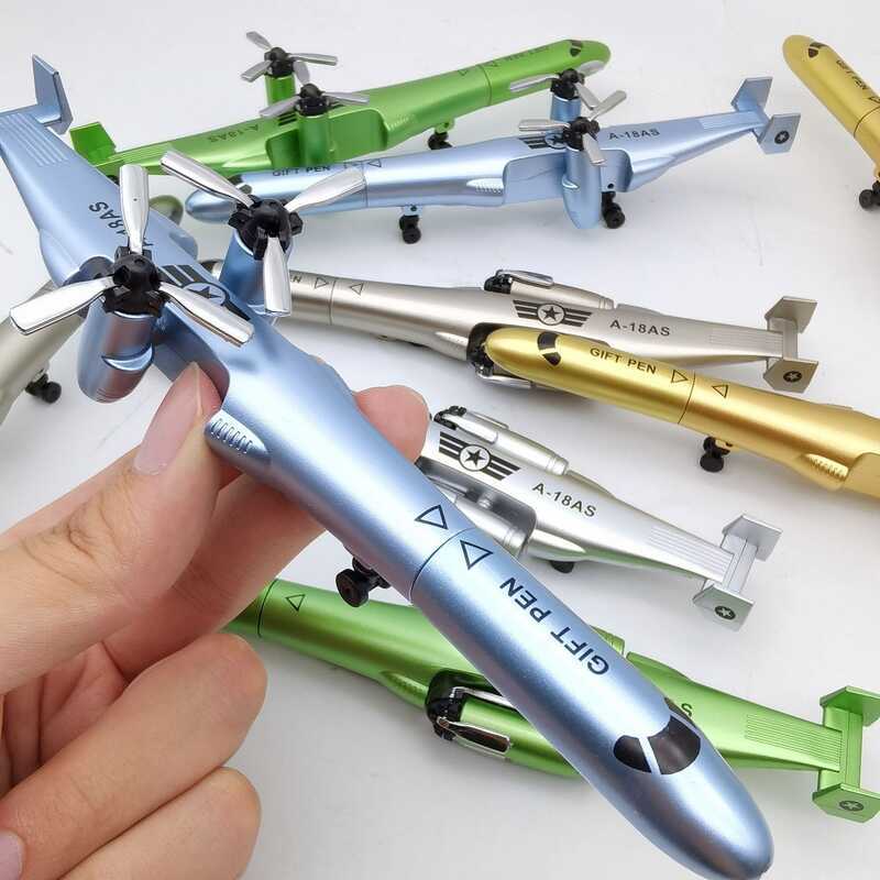 Sáng Tạo Chiến Tranh Đặc Biệt Máy Bay Bút Gel Vũ Khí Học Sinh Máy Bay Trực Thăng Bút Đài Phun Trẻ Em