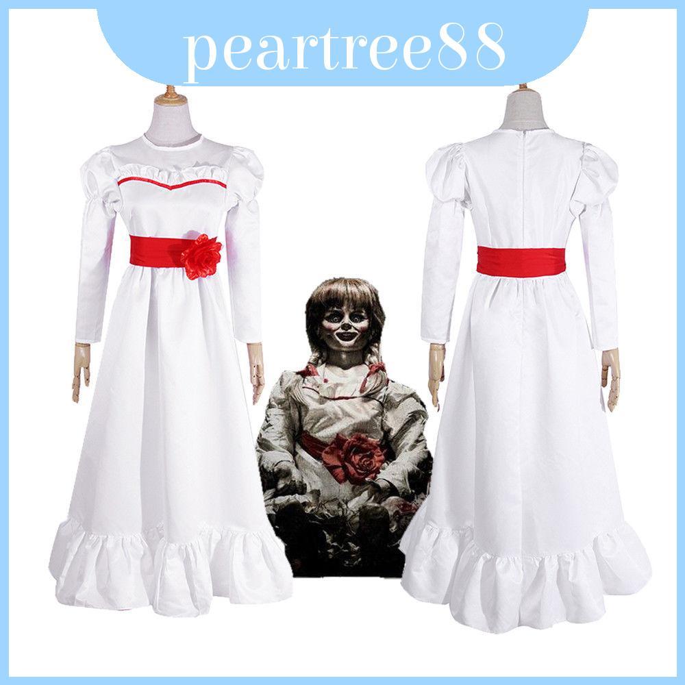 Trang phục cosplay Annabelle trắng sang trọng, phù hợp lễ hội Halloween