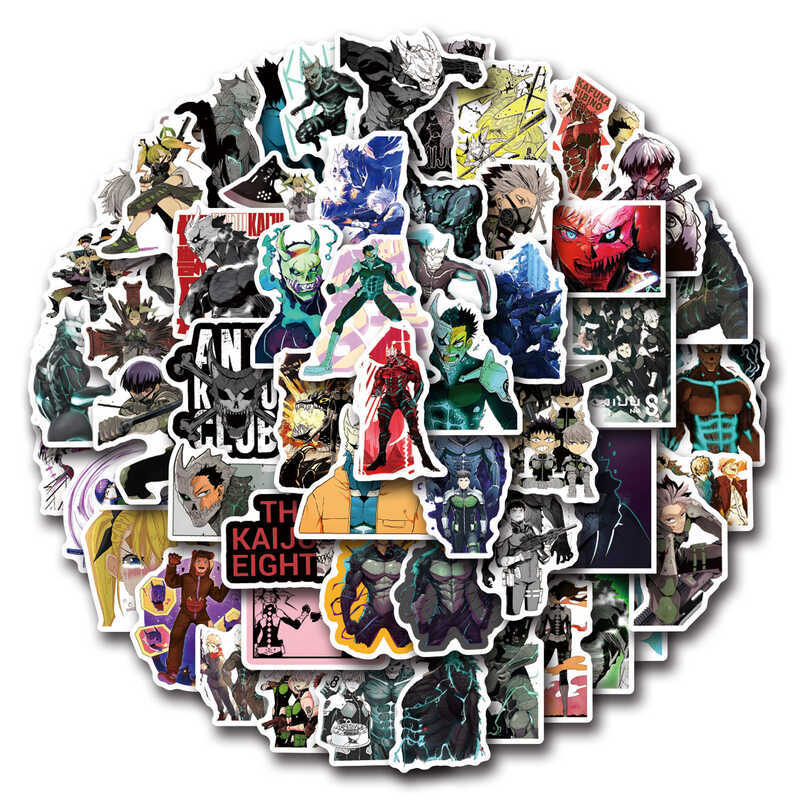 56 Anime Monster No. 8 Kaiju No. 8 Miếng Dán Graffiti Xe Hành Lý Cốc Nước Dán
