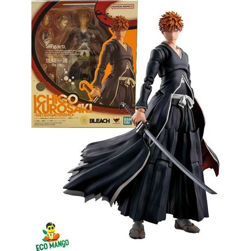 Bandai S.H.FIGUARTS Bleach Action Figure, Bleach, Ichigo Kurosaki, Getsugatensho, SHF