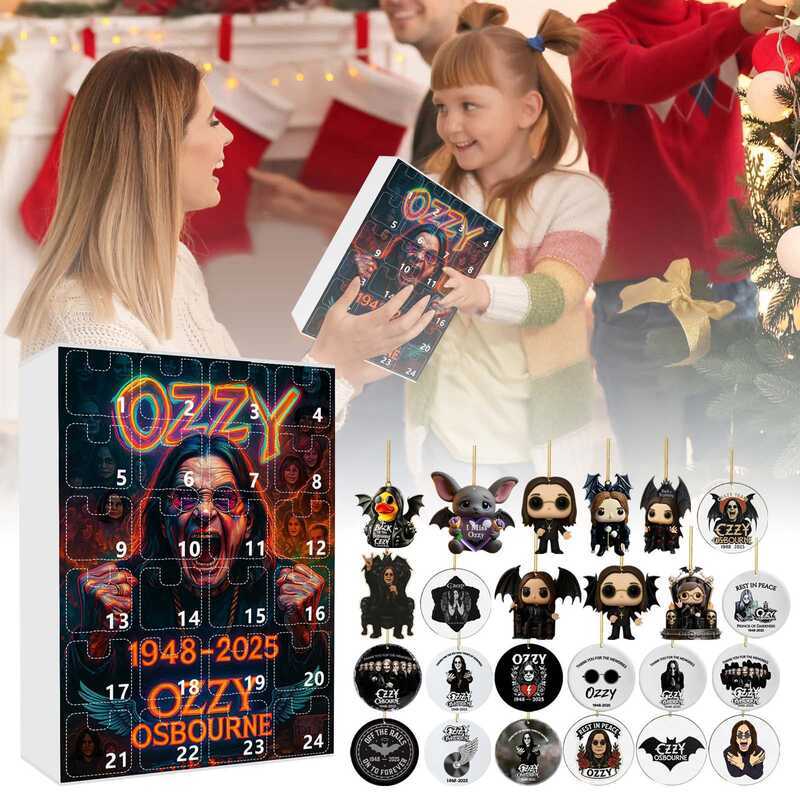 Ozzy Osbourne Chuông xe máy Ozbourne Osbourne Lịch đếm ngược Mặt dây chuyền hộp bí ẩn
