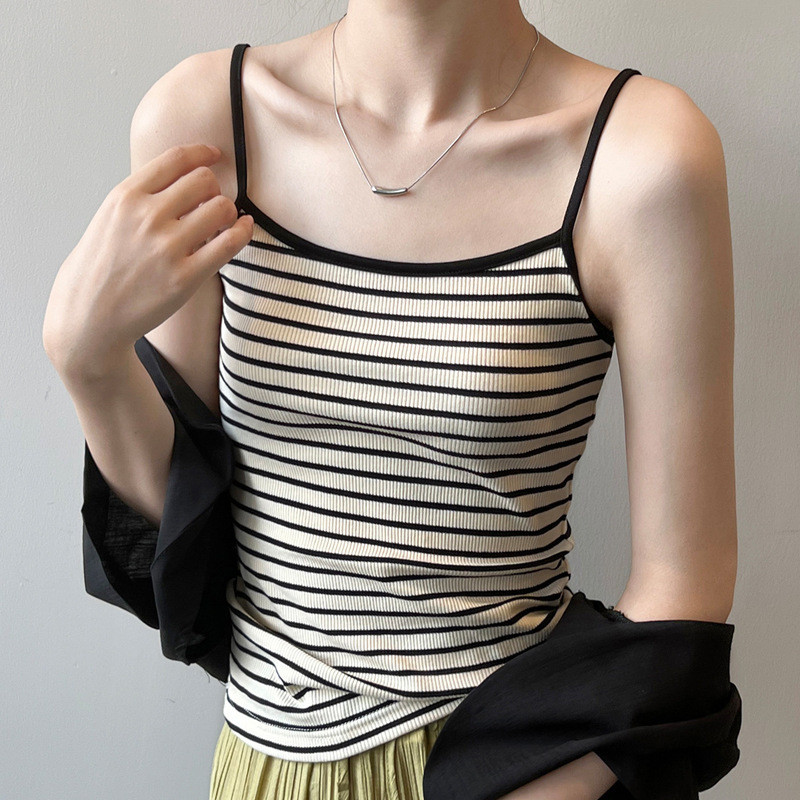 Áo yếm sọc cao cấp, phong cách mới, dáng slim-fit,ideal cho mùa hè