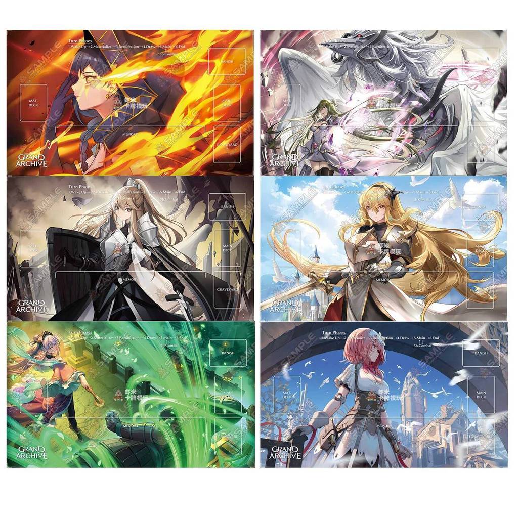 Grand Archive 60x35cm Single Player Cựu chiến binh-Soldier Tùy chỉnh Playmat Playsheet Lorraine Pers