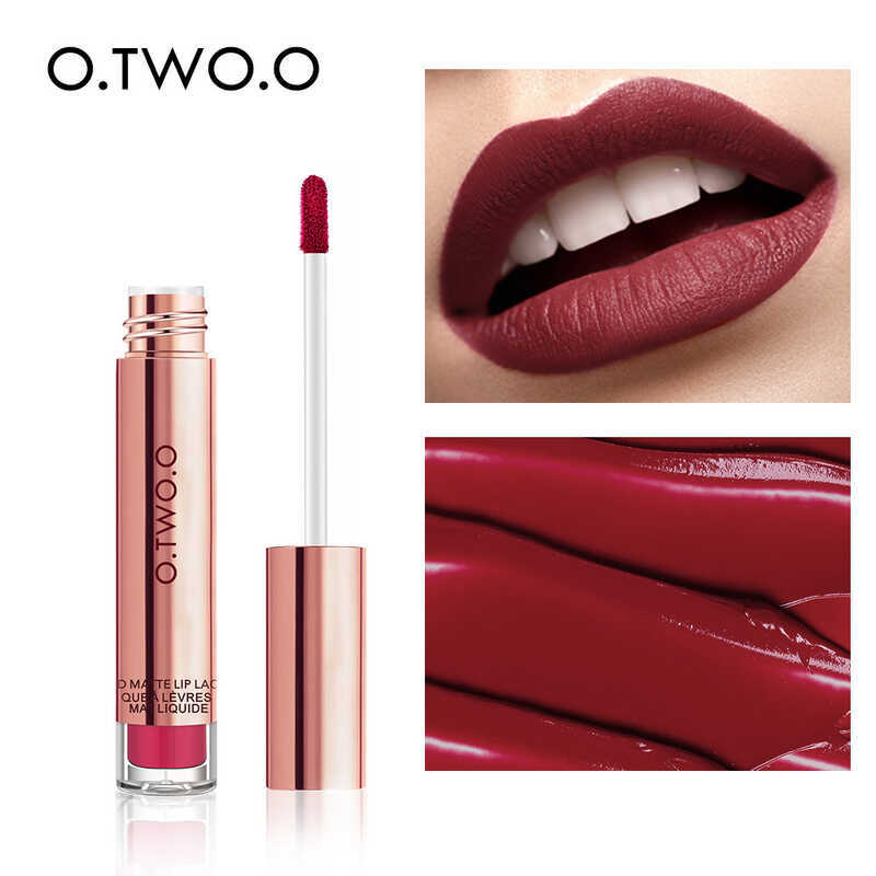 O.TWO.O Matte Non-Stick Cup Son bóng Nhẹ Dễ dàng tô màu Không dễ phai Matte Lip Gloss Cùng phong các