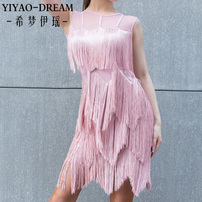 Ximeg Yiyao Latin Dance Practice Suit Flow Dress Performance Dance Suit Nữ gợi cảm Người lớn Bộ đồ t