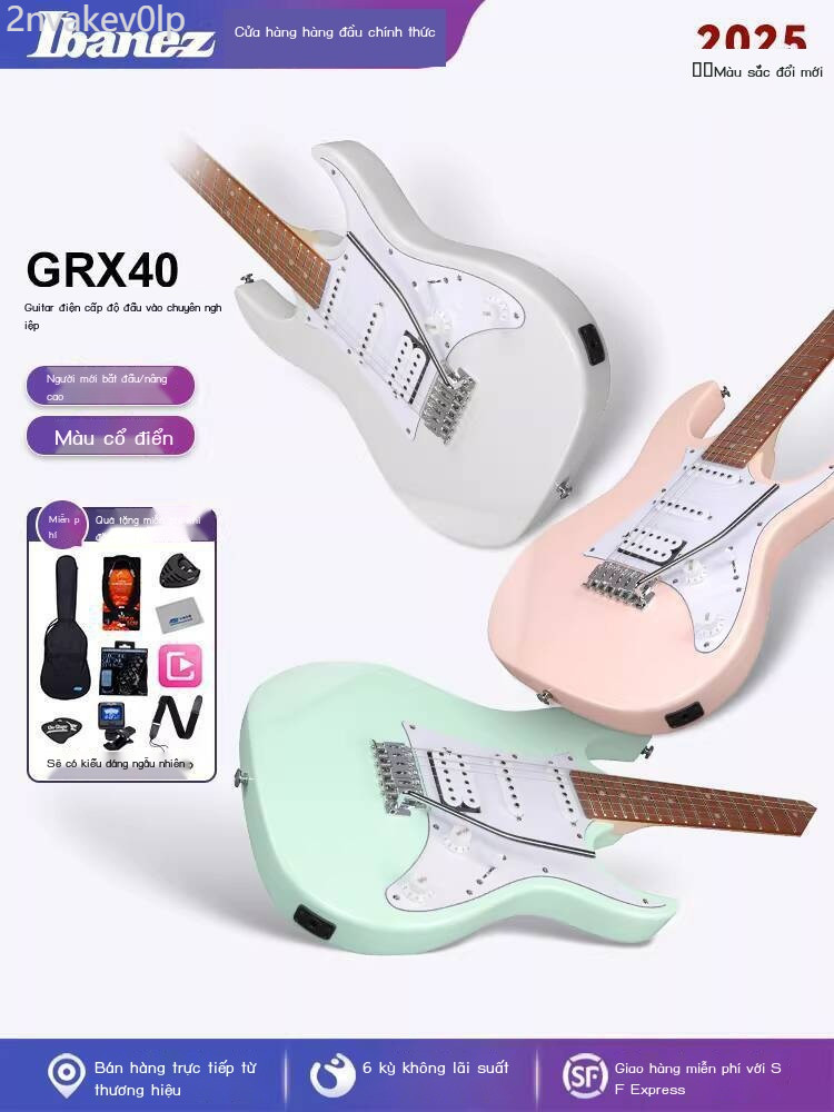 ( Sẵn) Cửa hàng chính thức Ibanez, đàn guitar điện Ibanez GRX40, bộ đồ chơi cho người mới bắt đầu c
