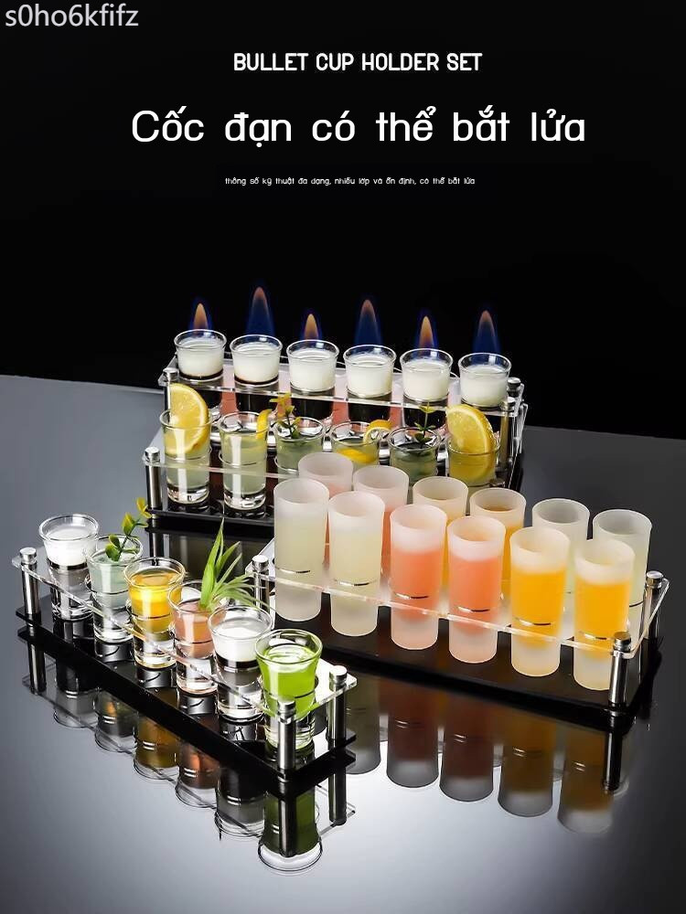 [ HOT Sale ] Bộ Bullet Cup, nuốt, rượu, một lần, trộn, cocktail B52, giá đỡ ly shot