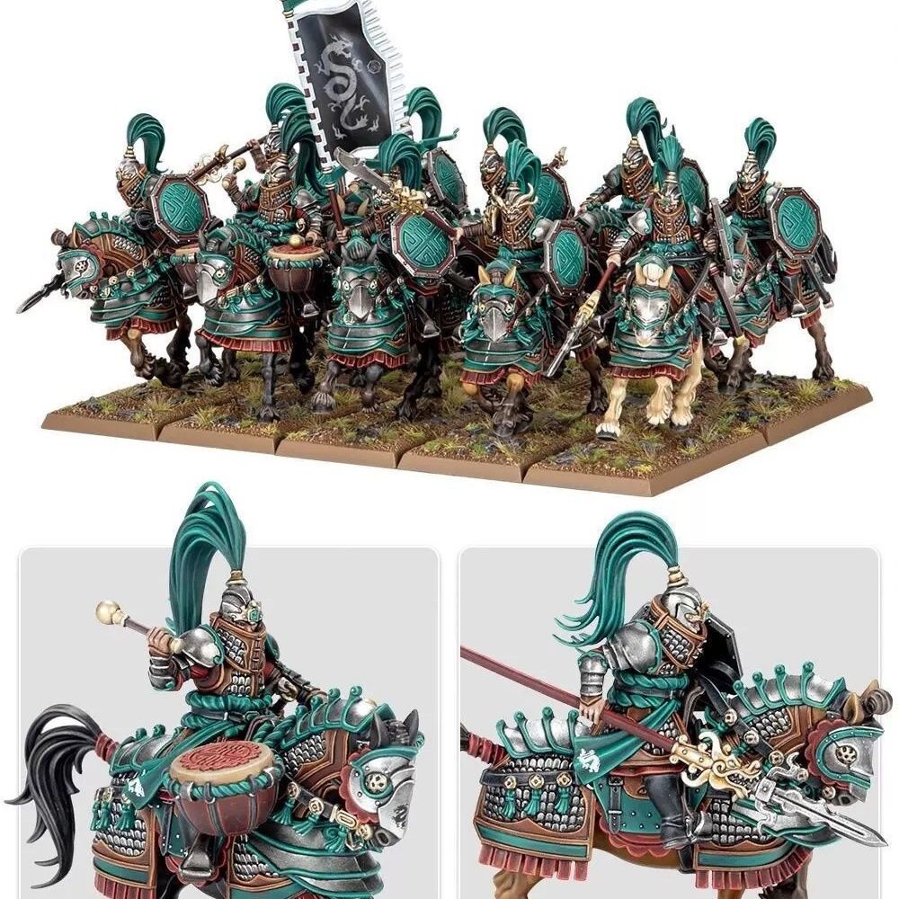 [Model Warhammer] Aurora Gun Cavalry (5 người) Mẫu nhựa trắng) Màu không lắp ráp) Mô hình nhựa