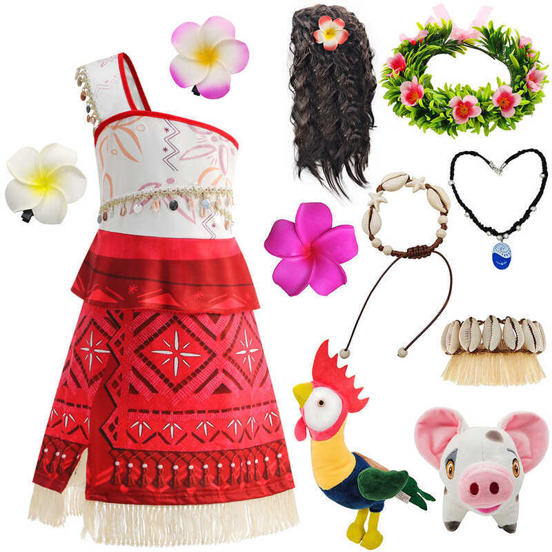 2024 MOANA Ocean Romance 2 Váy dự tiệc cho bé gái MOANA Váy một vai MOANA MOANA