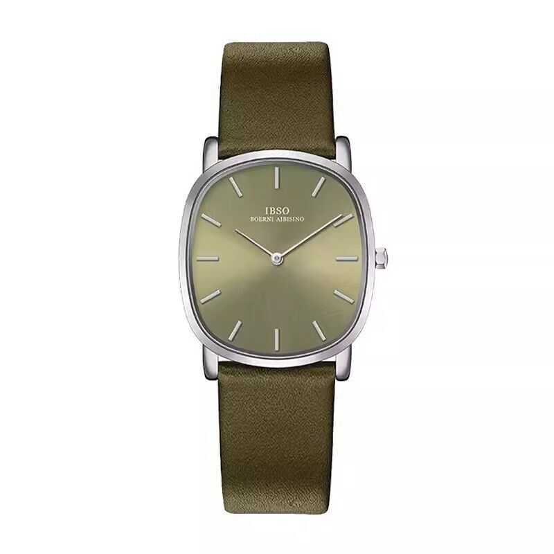 Đồng hồ đeo tay IBSO Epipino Tấm lớn Ngoại thương hình bầu dục mỏng Đồng hồ nam thông thường