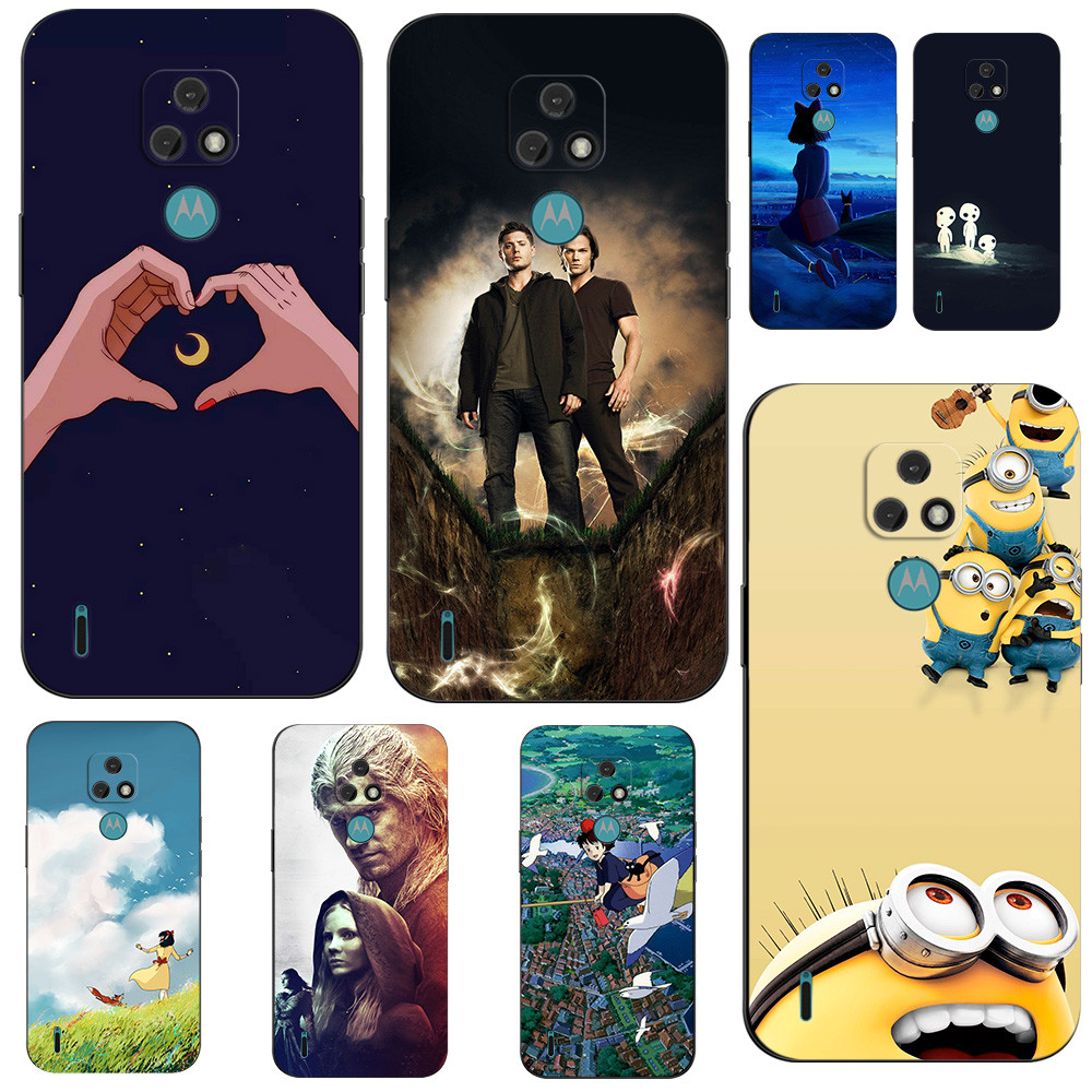 Dành Cho Motorola Moto E7 Ốp Lưng Silicon Mềm Ốp Lưng Cho MotoE7 Ốp lưng Bảo Vệ Đen Tpu Phim Game of