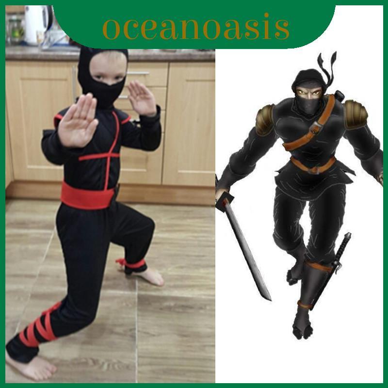 Chất Liệu Mềm Bé Trai Trẻ Em Ninja Assassin Samurai Trang Phục Xuân Thu Hè