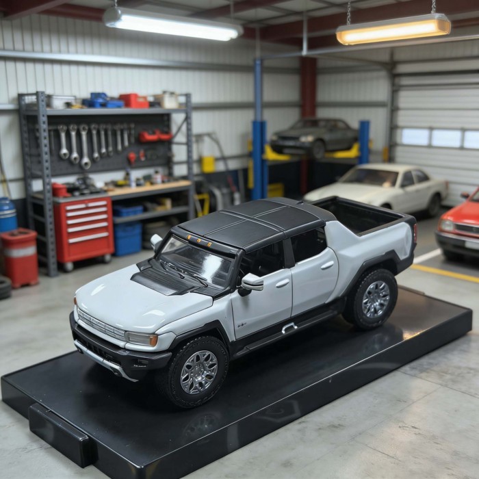 1: 64 Xe Hợp Kim 2024 GMC Hummer EV Hummer SUV Phiên Bản Bán Tải Mẫu Xe