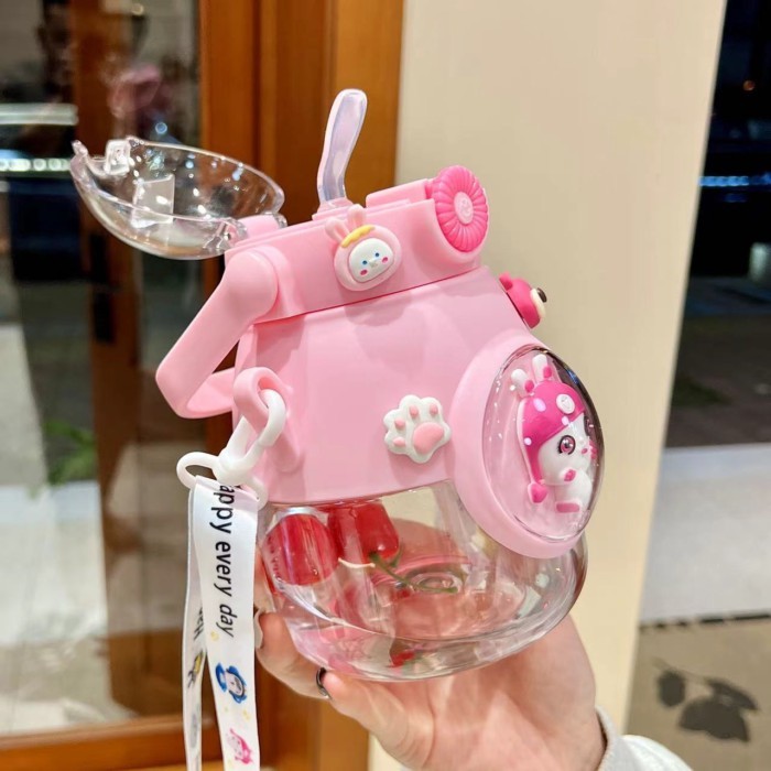 Children's Straws, High Temperature Resistant Plastic Silicone Nozzles, Summer Cute Water Cups With