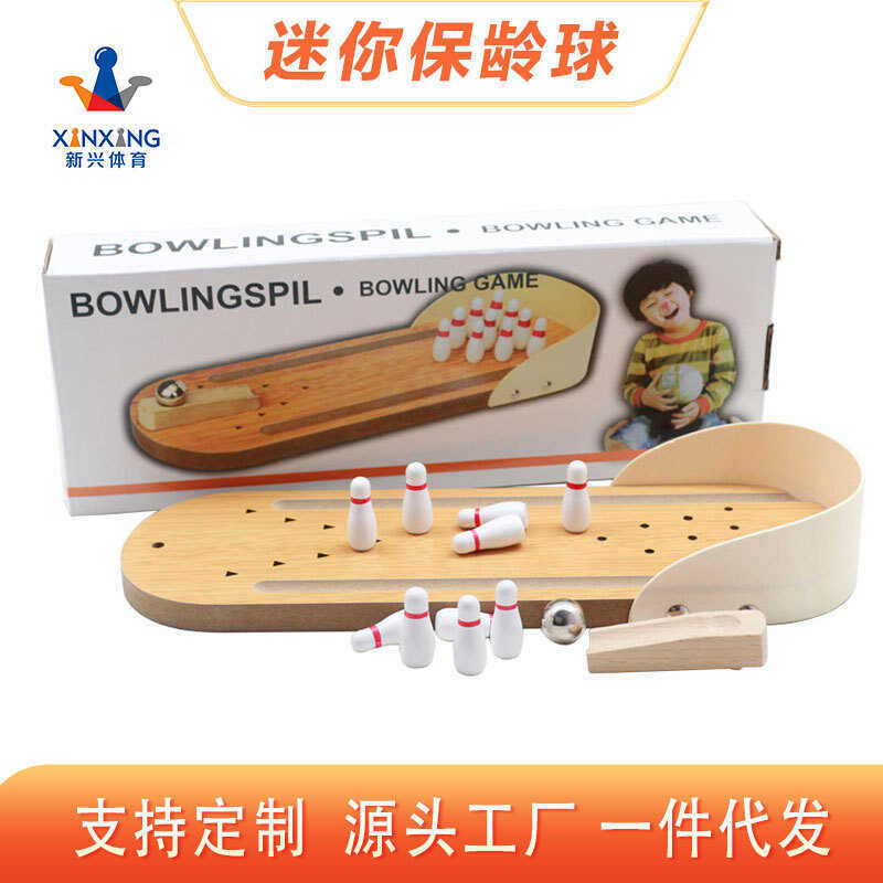 Trẻ Em Đồ Chơi Giáo Dục Bằng Gỗ Bowling Gỗ Mini Bowling Tương Tác Cha Mẹ-Con Trò Chơi Để Bàn