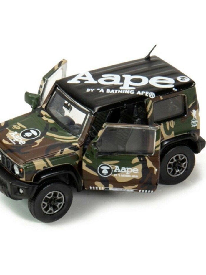 Phiên Bản Xe Ô Tô Mẫu BMC Hợp Kim Xe 1 64 Jimny 74 Suzuki Jimny AAPE Cắm Trại Địa Hình Xe Mẫu Với Ph