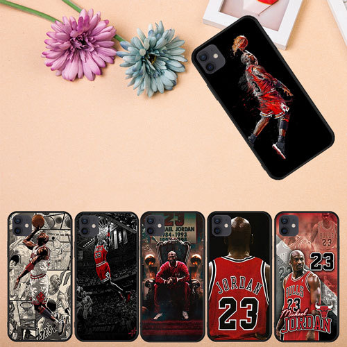 Ốp điện thoại iPhone 5s SE 6s 6 Plus 7 8 Plus X XS XR XS Max 17 air 17pro max Michael Jordan màu đen